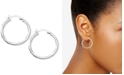 Giani Bernini Small Sterling Silver Click Top Hoop Earrings, 1"